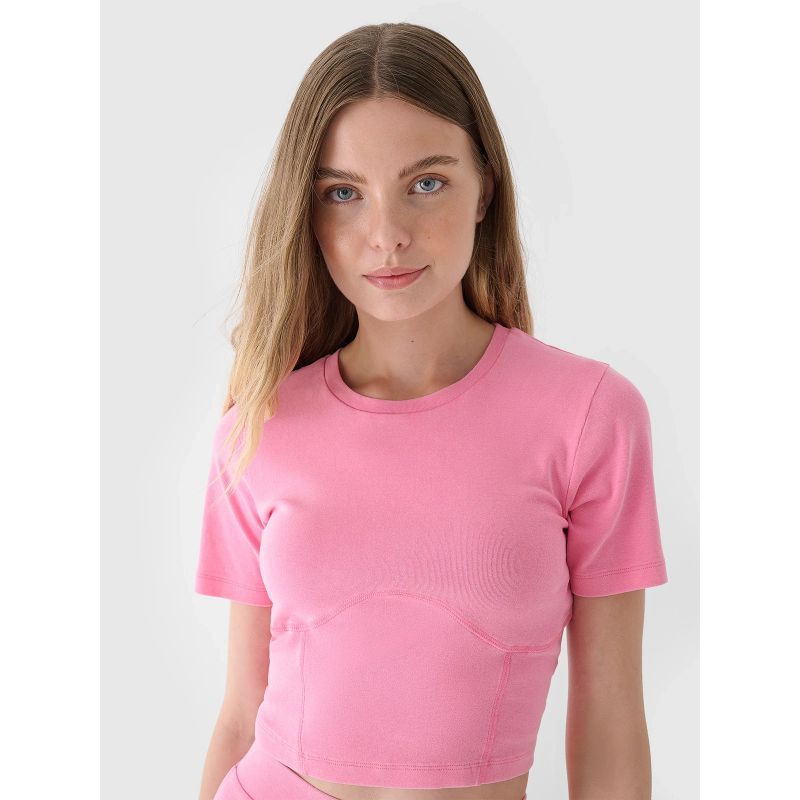 4f Women's crop top slim plain 4FRAW24TTSHF2581-54S General