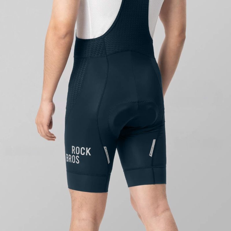 Rockbros Men's Cycling Bib with Pad Size L - Dark Blue niebieski \ l short