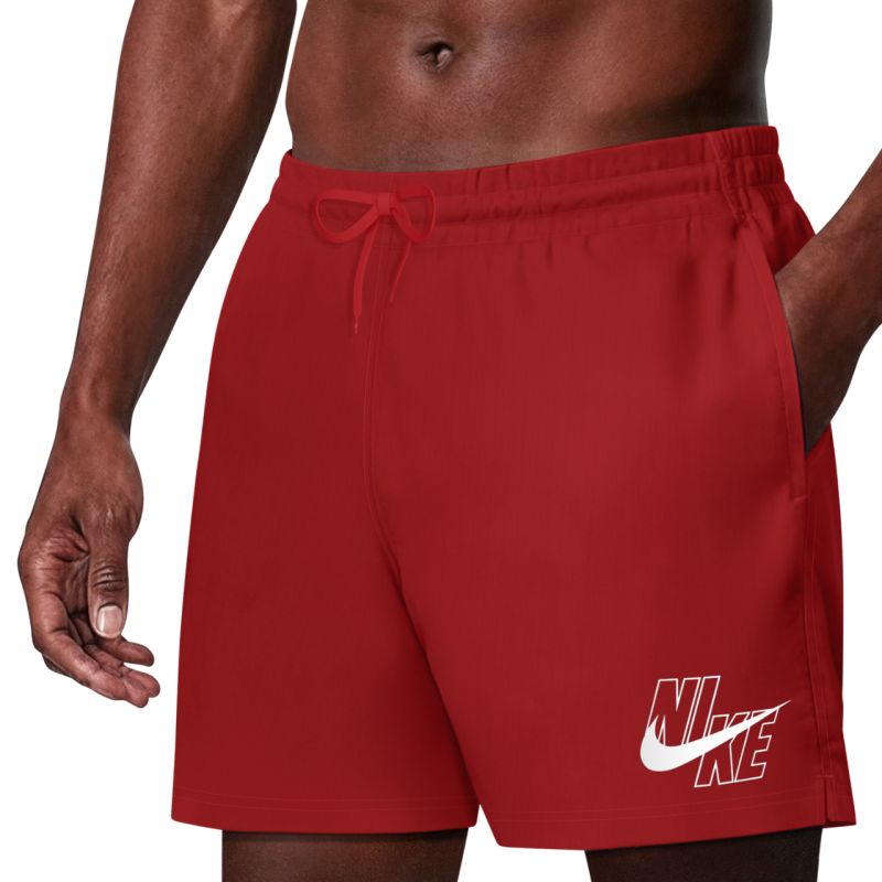 Nike Logo Lap 5" Volley Swim Red piros rövidnadrág NESSG574614