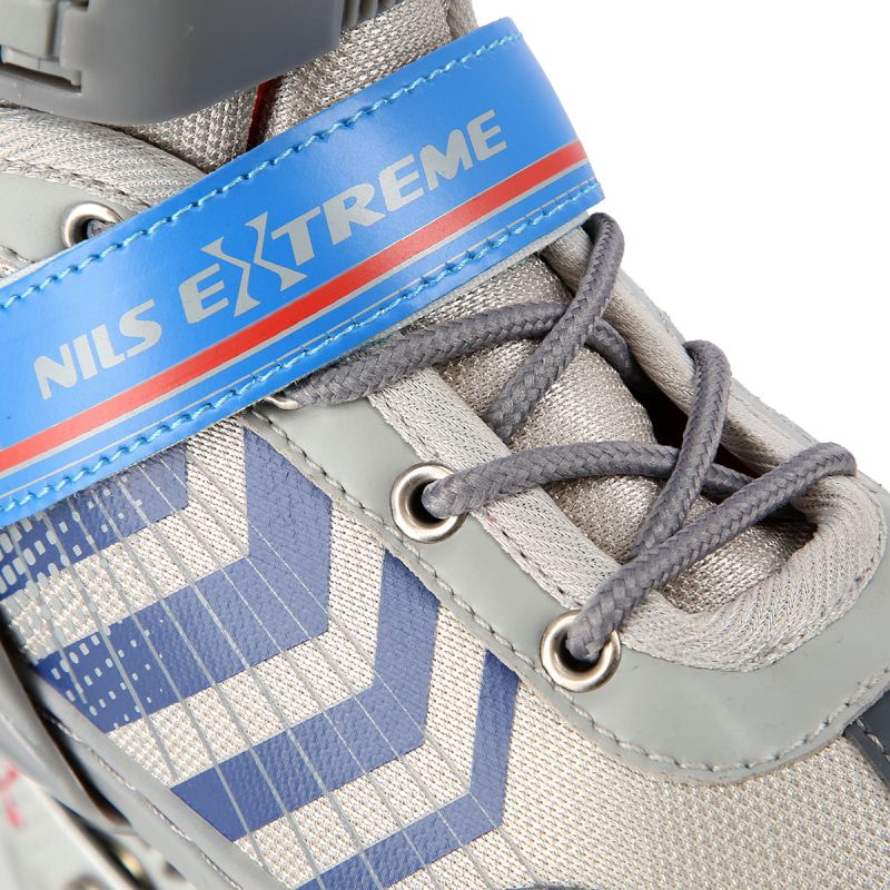 NH18192 4in1 GREY-BLUE SIZE L(39-43) ROLLER SKATES WITH HOCKEY SLEEVE NILS EXTREME kék póló