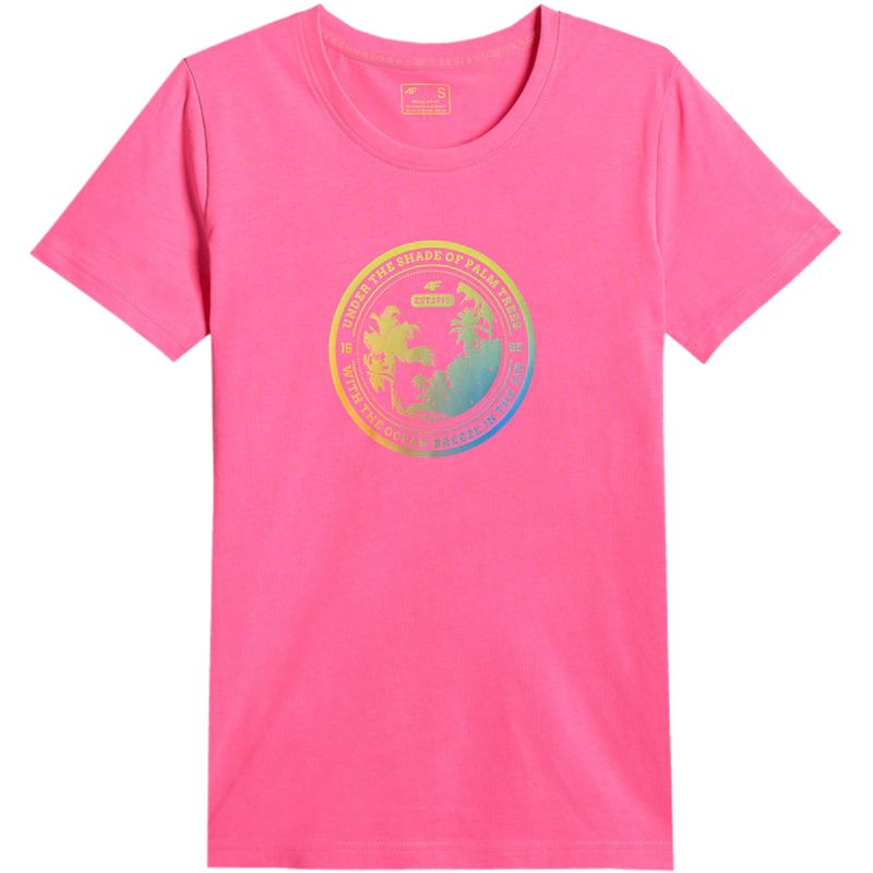 4F Women's T-shirt F2718 fuchsia 55S póló 4FWSS26TTSHF271855S