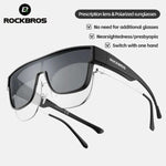 Rockbros SP304 Polarized Cycling Glasses - Black fekete glasses, training equipment