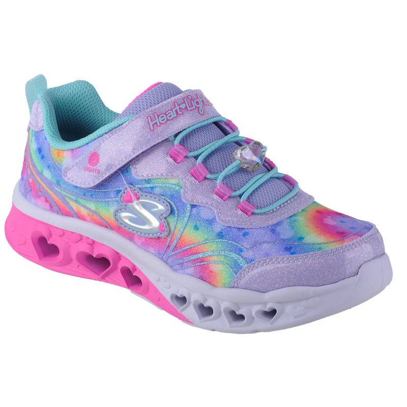 Skechers Flutter Heart Lights - Groovy Swirl 303253L-LVAQ Pink 30 General