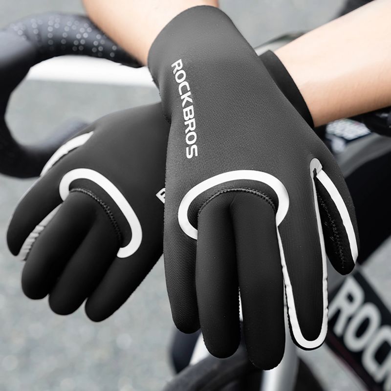 Rockbros Full Waterproof Cycling Gloves, Size: L/XL - Black l || xl kesztyű