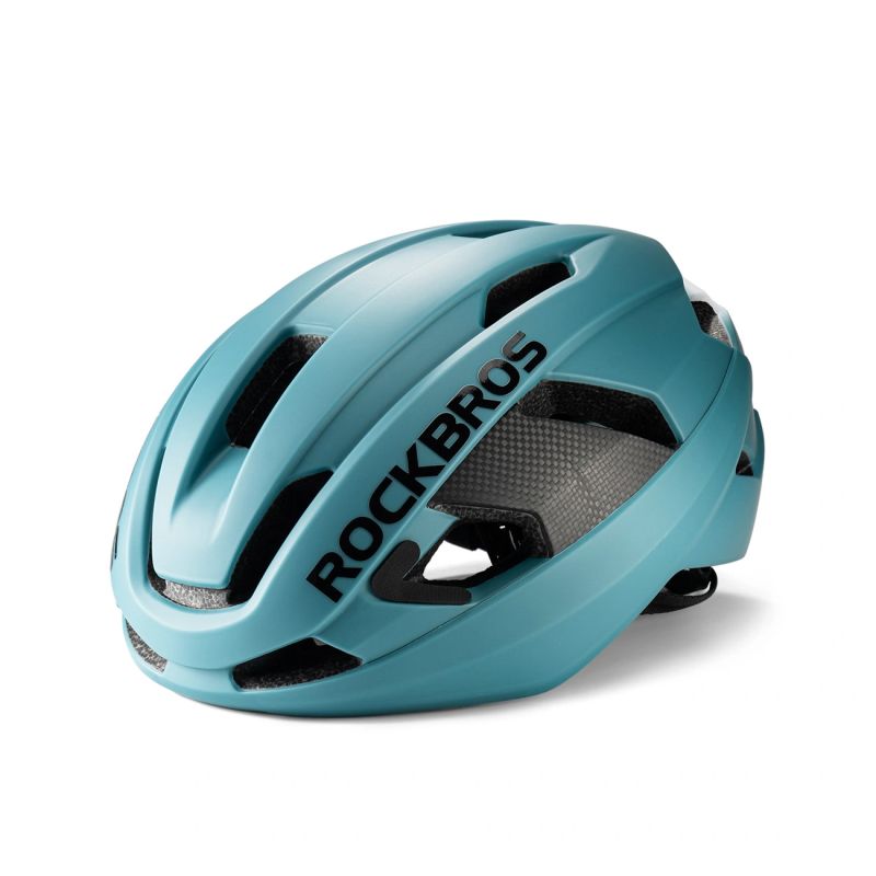 Rockbros LK-15 Carbon Fiber Bike Helmet 58-62cm - Light Blue jasnoniebieski helmets, lights