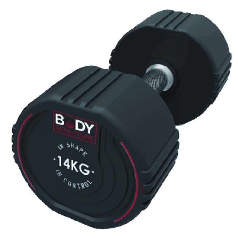Body Sculpture TPU dumbbell BW 133 14 KG fekete edzőfelszerelés BW13314KG