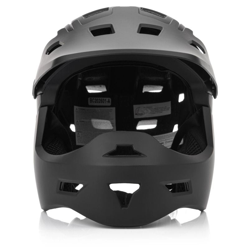 Meteor Hydra S full-face bicycle helmet 51-55 cm black fekete sisak 17894