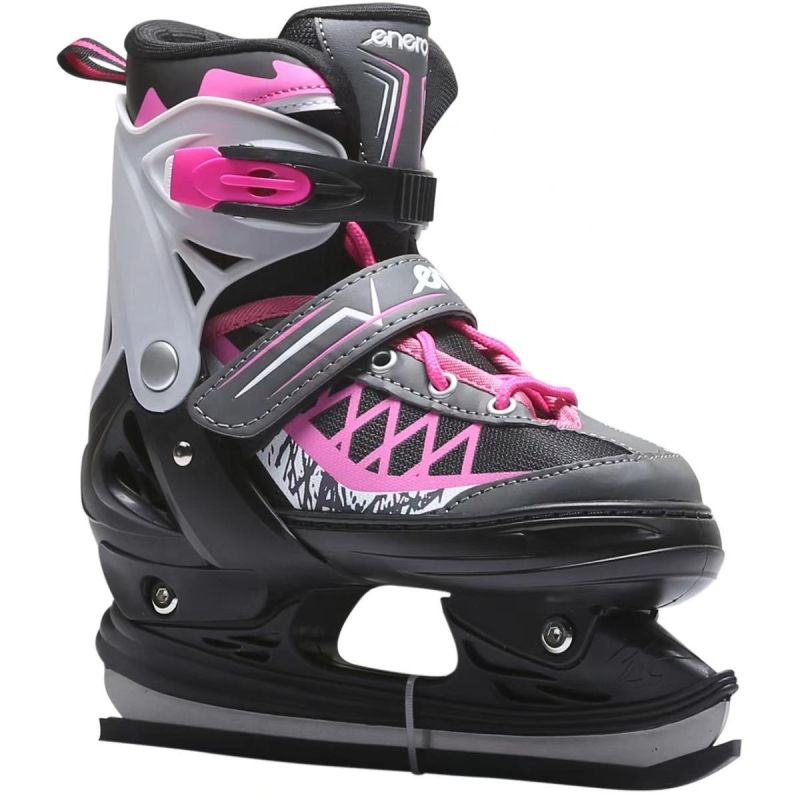 Enero Pro Roller Skates-Roller Skates-Ice Skating 4in1 Led 34-37 Pink-Gray szürke skates, roller skates