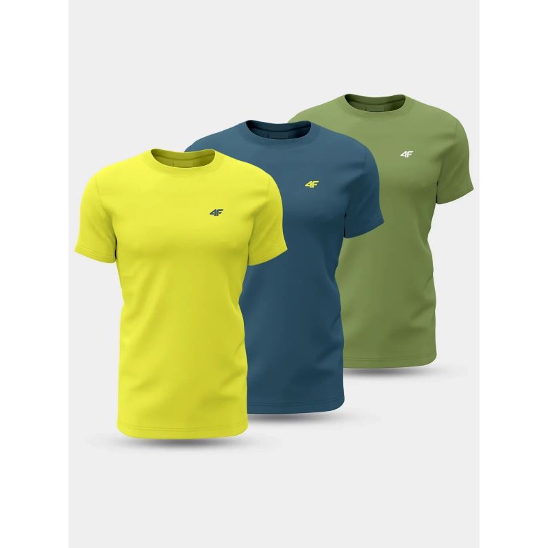 Men's T-shirt (SET OF 3 T-SHIRTS) 4F 4FWSS26TTSHM4217-90S 5xl póló