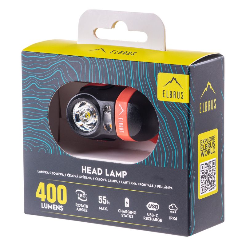 Elbrus Headlamp Nova Light narancssárga tourist equipment, headlamps