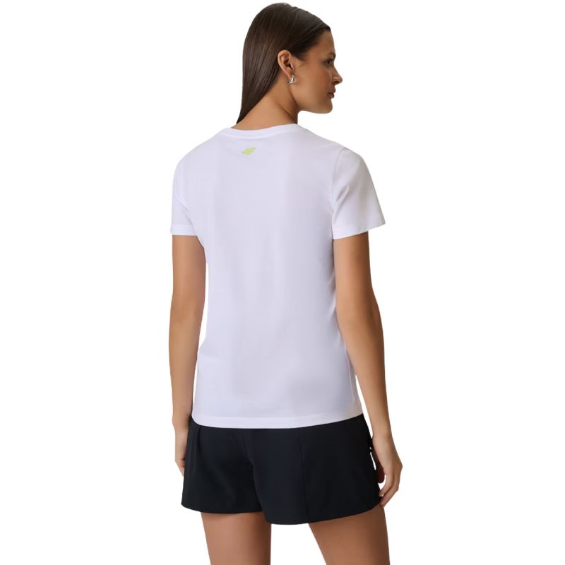 4F Women's T-shirt F2718 white 10S fehér póló 4FWSS26TTSHF271810S
