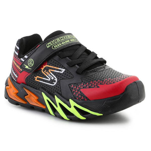 Skechers S-Lights Flex-Glow Bolt Jr 400138L-BKRD Cipő
