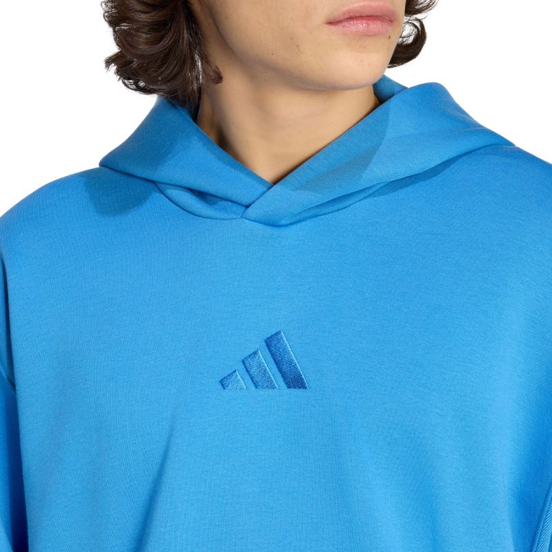 Men's adidas ALL SZN Fleece Hoodie KC3182 kék kapucnis pulóver