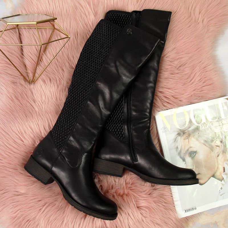 Inny Rieker W Z9591-00 black leather boots Túracipő