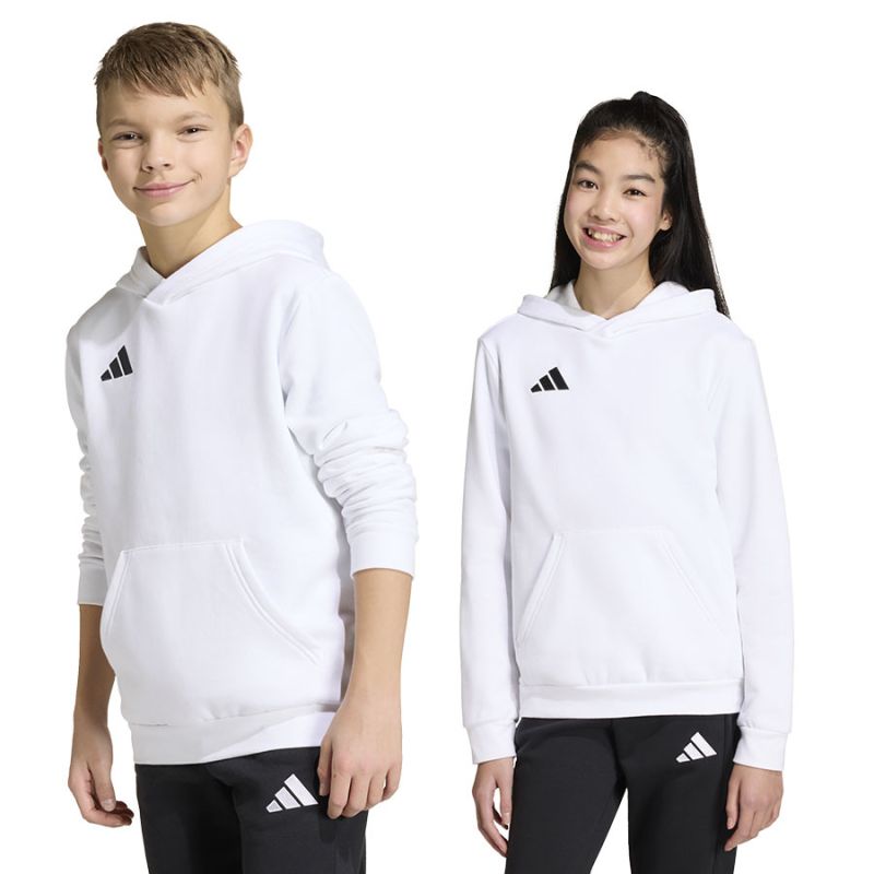 Adidas Kids' Entrada 26 Hoody white fehér gyerek kapucnis pulóver JZ6561