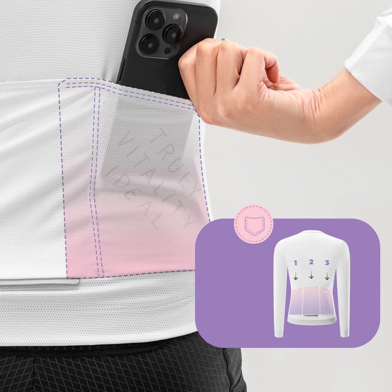 Rockbros 15210006004 TVI Women's Cycling Jersey Long Sleeve - White fehér póló 15210006003-211718