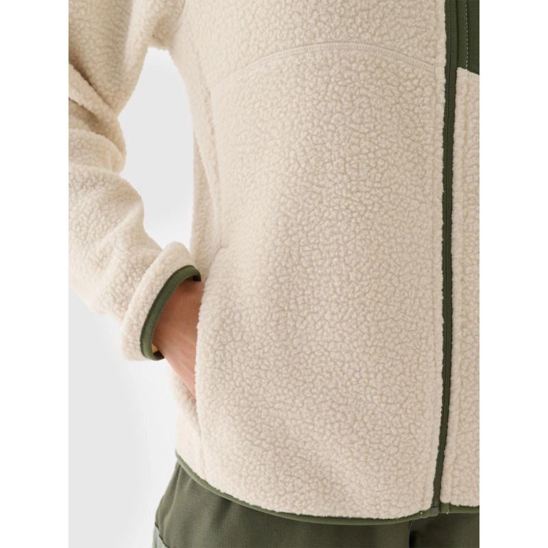 Women's sherpa fleece with stand-up collar 4F 4FRAW24TFLEF362-12S pulóver
