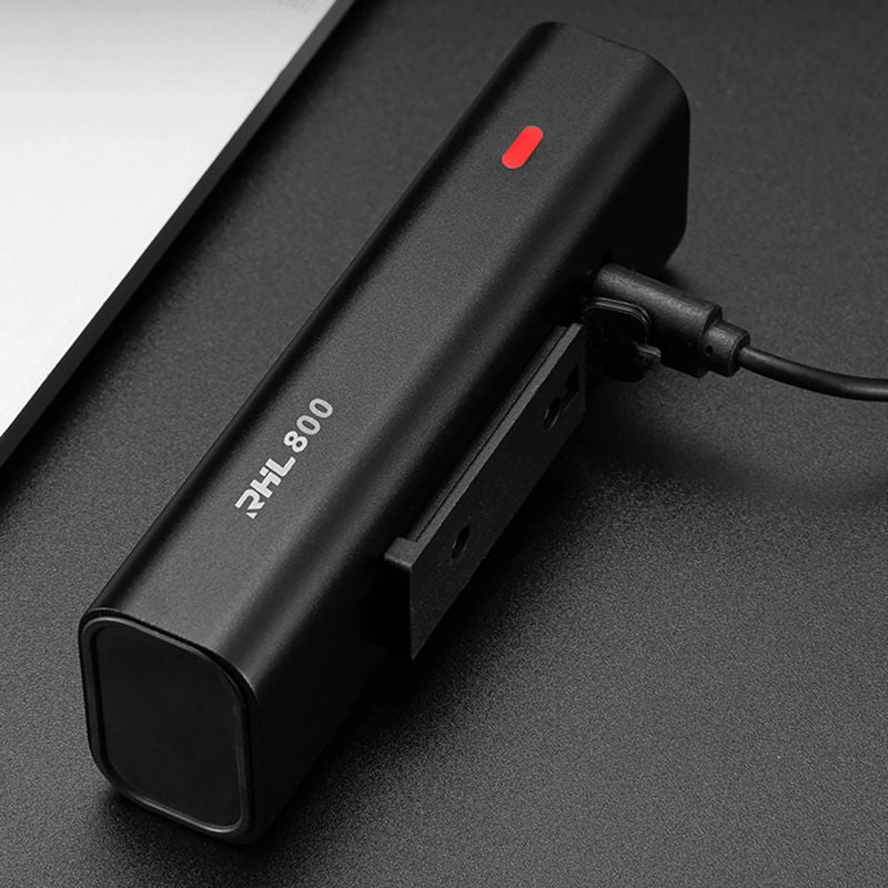 Rockbros 24710012001 front bicycle light 800 lm + USB-C - USB-A cable - black fekete lights, tourist equipment