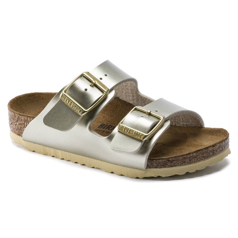Birkenstock Arizona Kids Birko-Flor Electric Metallic Gold Narrow Girls' Flip-Flops (1014841) cipő