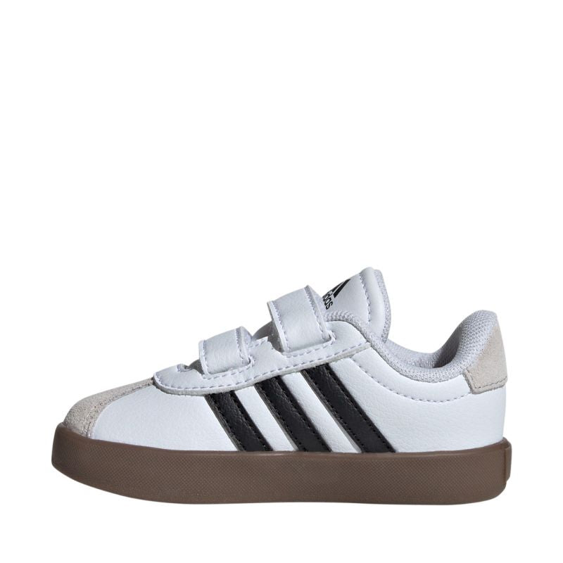 Adidas VL Court 3.0 Skateboarding Shoes for Kids White and Gray ID9157