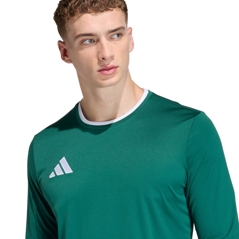 Men's adidas Entrada 26 Long Sleeve Jersey green KF5846 zöld hosszú ujjú mez