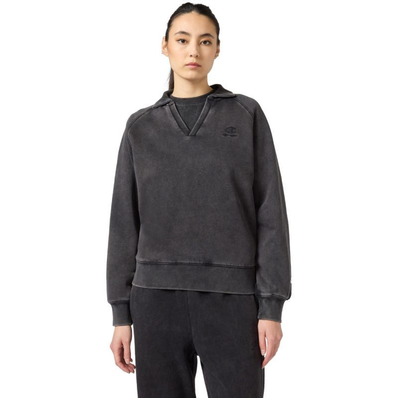 Champion Women's Polo Neck Sweatshirt Gray 118366 KK001 General