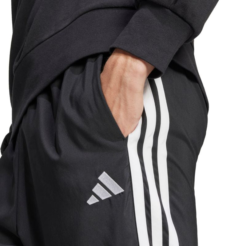 Men's adidas Essentials 3-Stripes Stanford Open Hem Pants Black JC8491