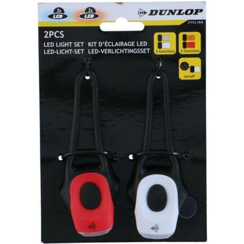 Dunlop Pro Silicone Led Bike Light Kit Front And Rear készlet GSP-255453