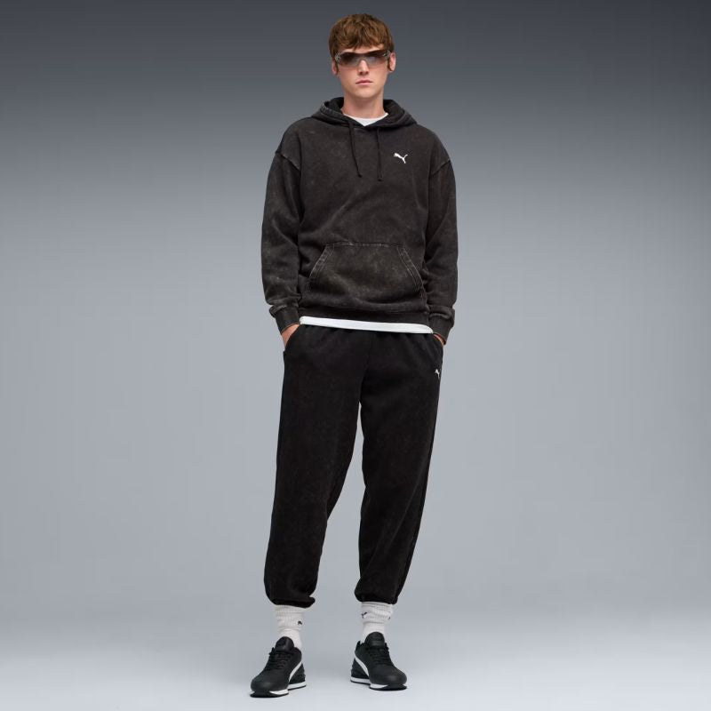 Puma ESS Elevated Relaxed Wash Hoodie M 688049 01 Pulóver