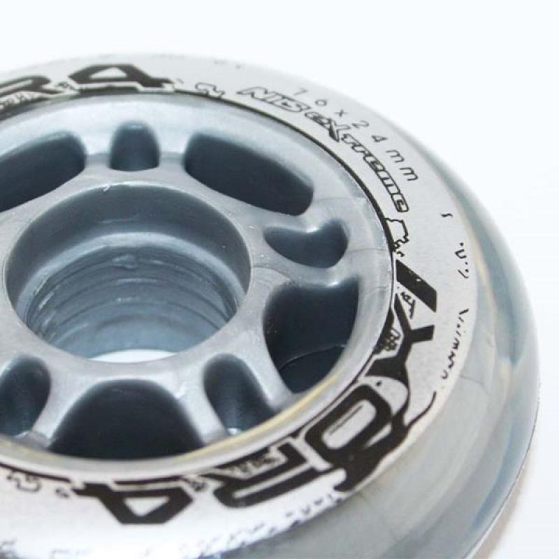 PU 76x24 82A WHEELS (4 pcs.) NILS EXTREME transparent pulóver