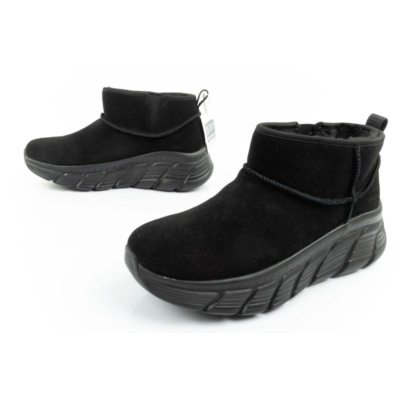 Skechers women's winter boots, insulated leather ankle boots Cipő