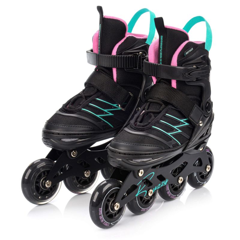 Meteor M 34-38 Buzzy Roller Skates Black/Pink/Mint