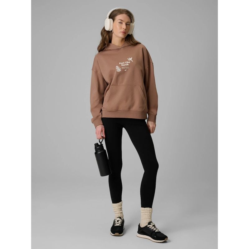 4F Women's loose sweatshirt with hood pulóver