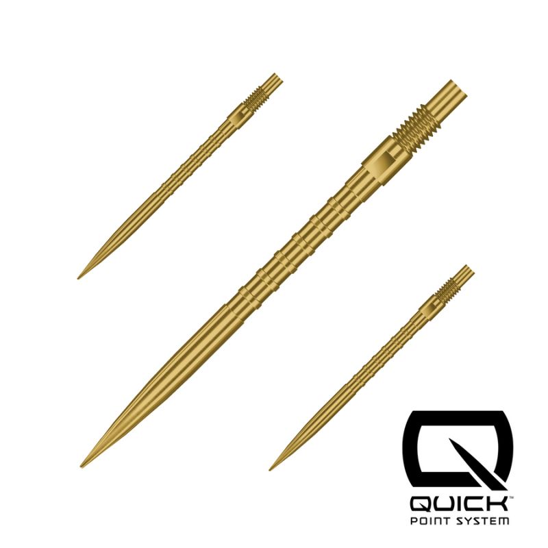 Harrows QUICK POINT sharp steel tips - HM GRIP gold 40 mm dart felszerelés