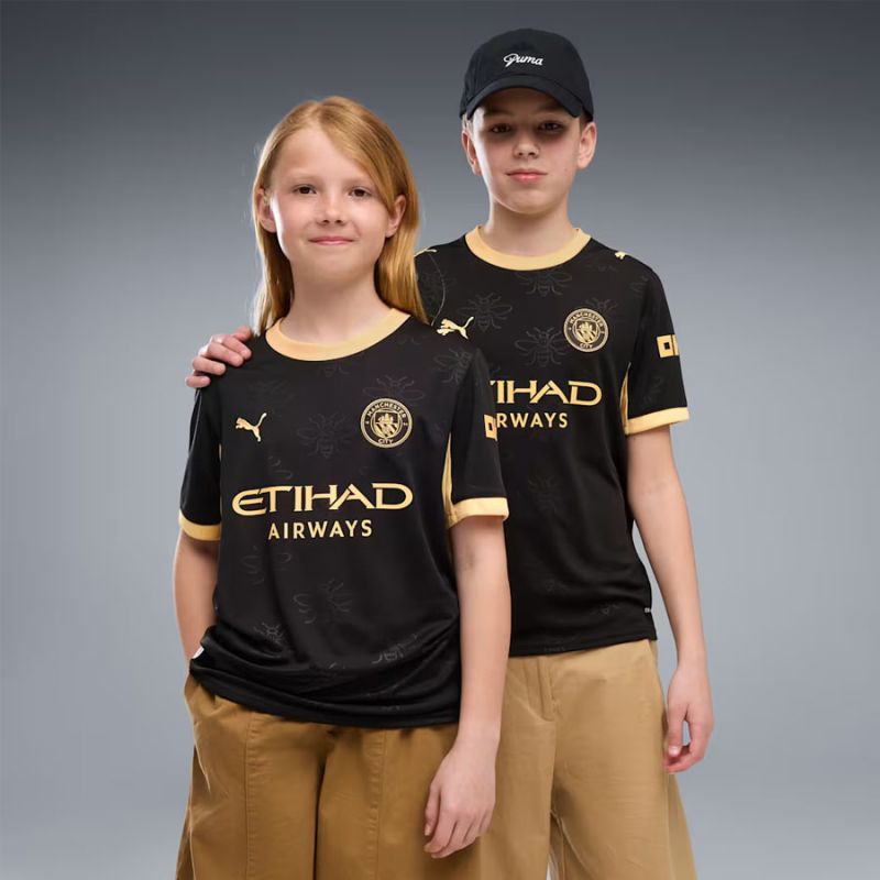 Puma Manchester City Away Replica JSY Junior Jersey fekete póló 784342-03