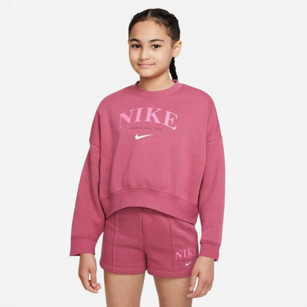 Nike Sportswear Trend Flc Crew Jr Dv2563 633 pulóver, gyerek