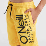 O'Neill Mix & Match Cali Floral 13'' Swim Jr sárga shorts, swimming shorts