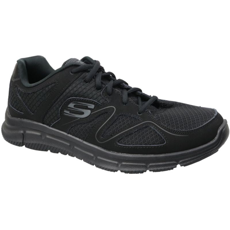 Skechers Satisfaction M 58350-BBK shoes Utcai cipő