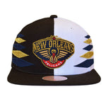 Mitchell & Ness NBA Diamond Cut New Orleans Pelicans Cap - HHSS1093-NOPYYPPPBKWH uniwersalny baseball sapka