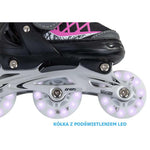 Enero Pro Roller Skates-Roller Skates-Ice Skating 4in1 Led 34-37 Pink-Gray szürke skates, roller skates