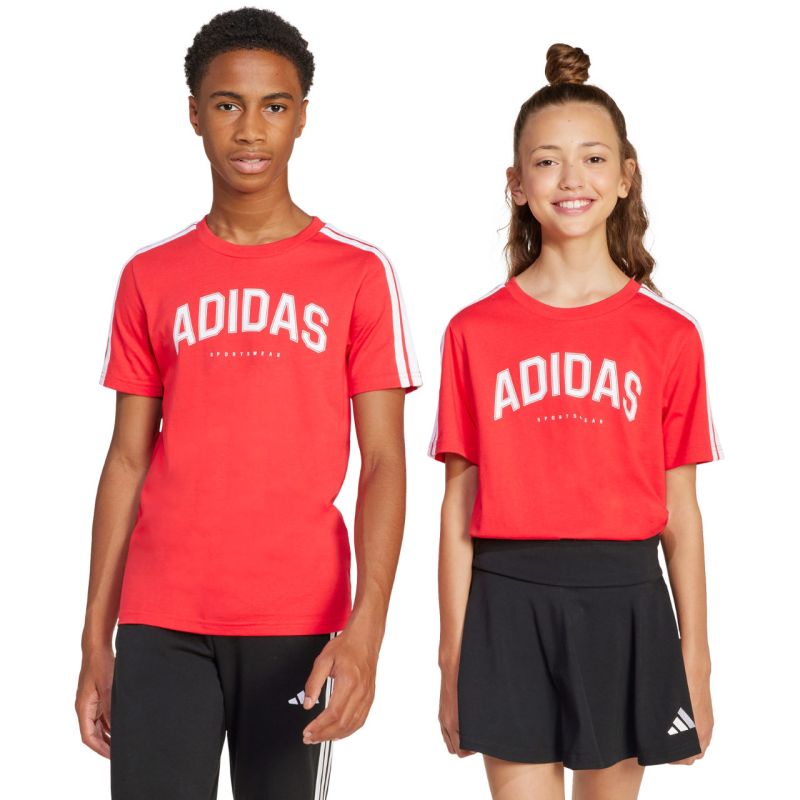 Adidas Codes Collegiate Graphic Kids' T-Shirt Red piros gyerek póló JI6673