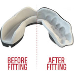 TOP TEN OZ-TT "Extro Fangz" Mouthguards Black senior protectors and knee pads
