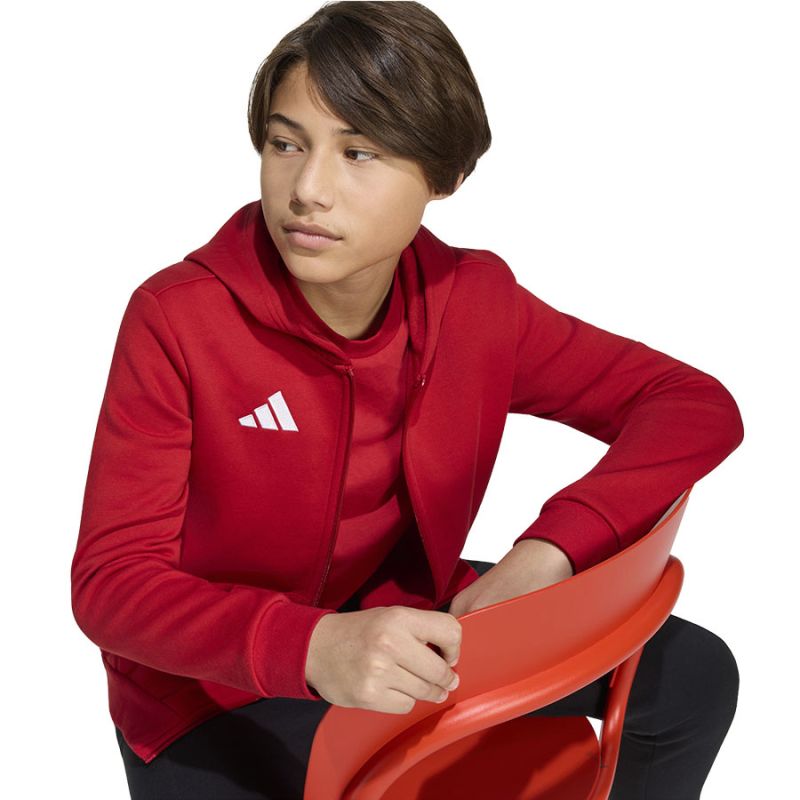 adidas Entrada 26 Full Zip Hoodie for Kids Red KH1781 piros kapucnis pulóver