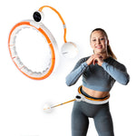 HMS Hhm21 Hula Hop White/Orange With Magnets, Tpe Protection And Weight + Counter narancssárga edzéssegítő 17-44-597