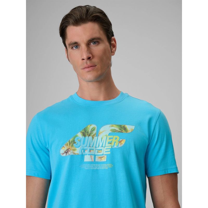 4F Men's regular printed T-shirt póló 4FRSS26TTSHM4305-33S
