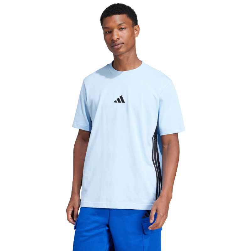 Adidas Men's Essentials 3 Stripes T-shirt blue 2xs póló