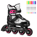NH10907 4in1 ROLLER SKATES WITH EXTENDED HOCKEY BLADES TINTS PINK SIZE M (35-38) NILS EXTREME rózsaszín görkorcsolya