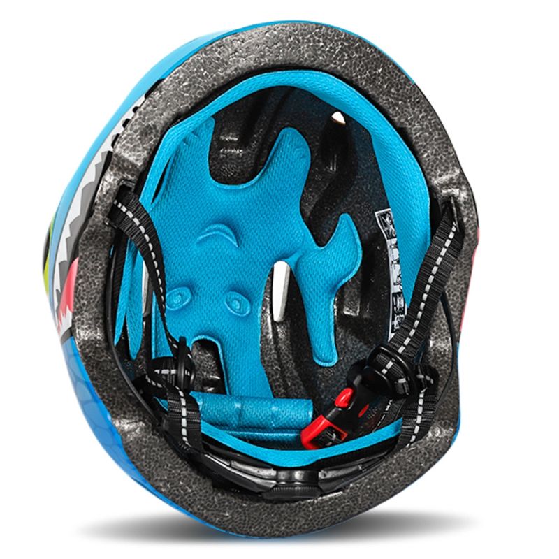 Wozinsky Children's Bicycle Helmet, Dragon Pattern, Lightweight, S - Blue niebieski védőfelszerelés HT-006N-199810