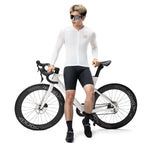 Rockbros Diamond Long Sleeve Cycling Jersey Size M - White biały \ m póló