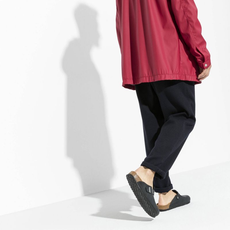 Birkenstock Boston Black women's/men's clogs, oiled leather, narrow slippers (0059463) Kiegészítő